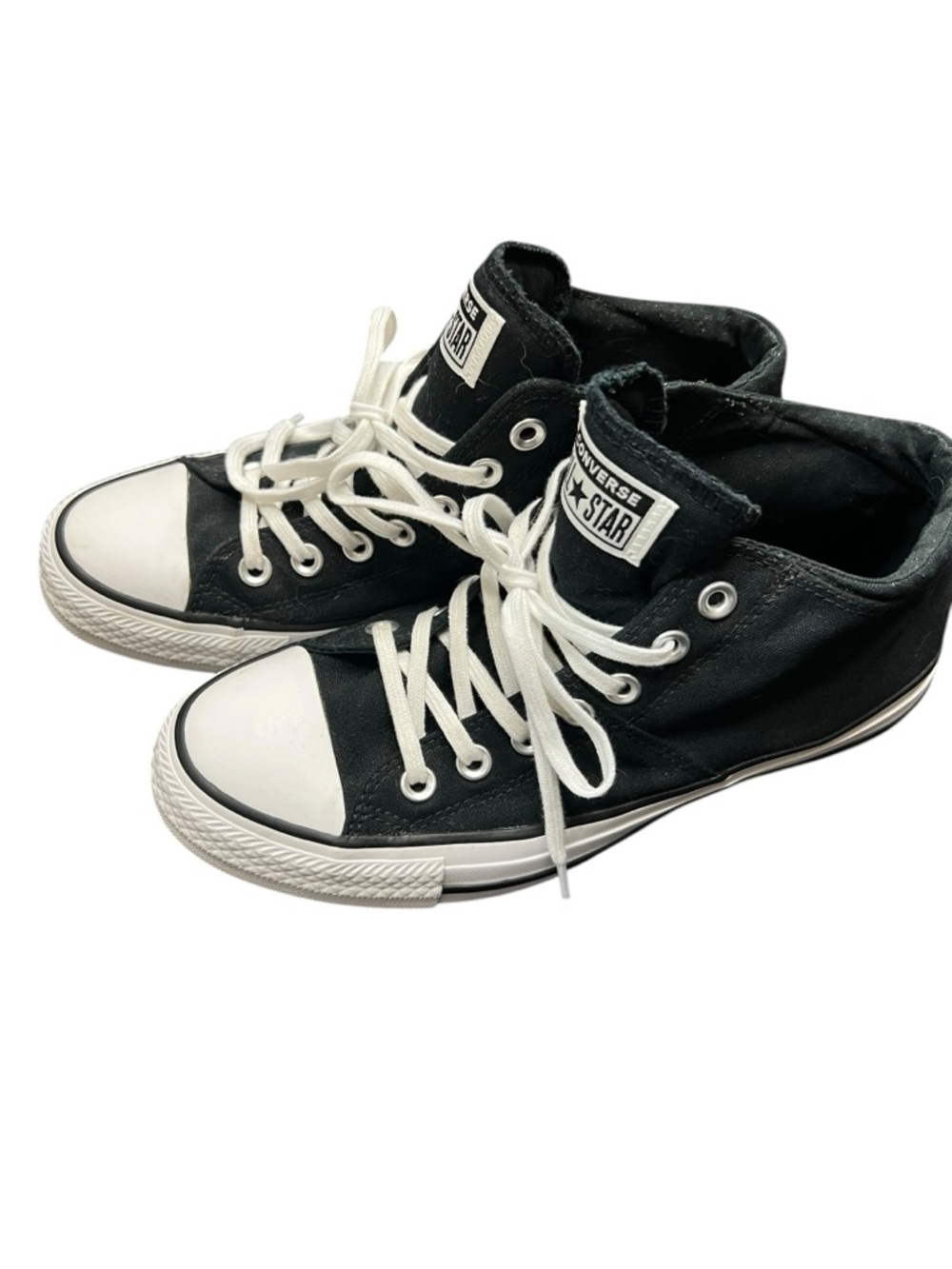 Women’s High Top Converse Sneakers - Black & White